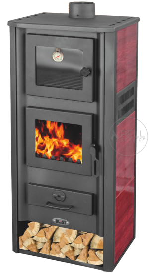 Печка на твърдо гориво с фурна и  чугунена плоча  AMBASADOR  R N - 13 Kw