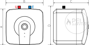 КУХНЕНСКИ БОЙЛЕР MB KS-U-монтаж под мивка-2 kW-10 литра