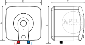 КУХНЕНСКИ БОЙЛЕР НАД МИВКА MB KS-AL-2 kW -10 литра